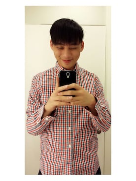 「caph（カーフ）のアイテム」を使った、Davis Tamさん（メンズ・180cm）の秋コーディネート