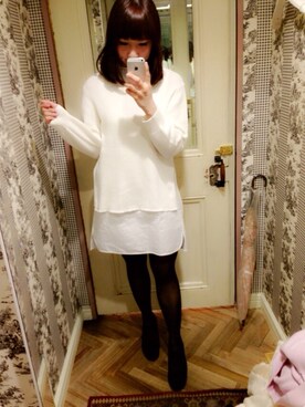 「SNIDEL（スナイデル）のアイテム（チュニック）」を使った、effieさん（レディース・160cm）の春コーディネート