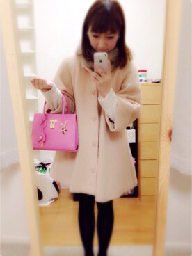 「snidel」｜「アイテム（ダウンジャケット/コート）」を使った、effieさん（レディース・160cm）の春コーディネート