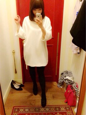 「SNIDEL（スナイデル）のアイテム（チュニック）」を使った、effieさん（レディース・160cm）の春コーディネート