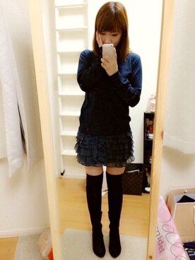 「SNIDEL（スナイデル）のアイテム（チュニック）」を使った、effieさん（レディース・160cm）の春コーディネート