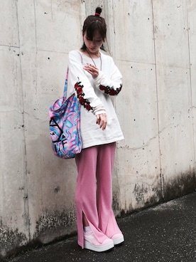 「UNIF（ユニフ）のアイテム（スニーカー）」を使った、Nacoさん（レディース・163cm）の秋コーディネート