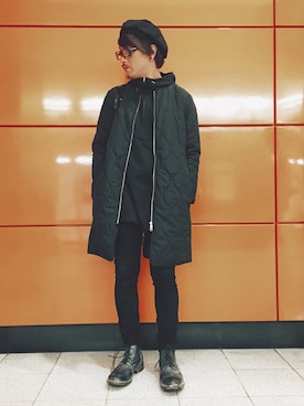 「HARE（ハレ）のアイテム（その他アウター）」を使った、Ka Wai Liangさん（メンズ・170cm）の冬コーディネート