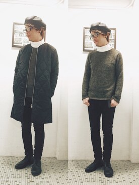 「HARE（ハレ）のアイテム（その他アウター）」を使った、Ka Wai Liangさん（メンズ・170cm）の冬コーディネート