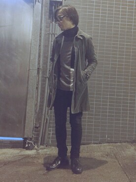 「Pledge（プレッジ）のアイテム（ジャケット/アウター）」を使った、Ka Wai Liangさん（メンズ・170cm）の冬コーディネート