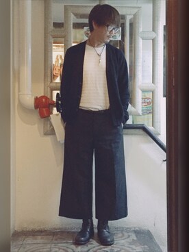「CUSTOM MADE（カスタムメイド）のアイテム」を使った、Ka Wai Liangさん（メンズ・170cm）の春コーディネート