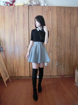 kristiさん（レディース・172cm）の冬コーディネート