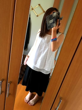 「FLIP THE SCRIPT（フリップザスクリプト）のアイテム（財布/小物）」を使った、おとら。さん（レディース・157cm）の夏コーディネート