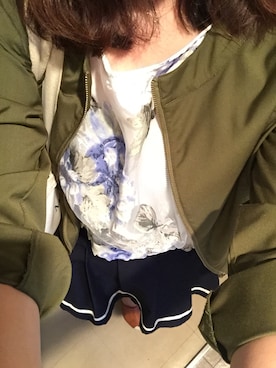 「amelier MAJESTIC LEGON（アメリエルマジェスティックレゴン）のアイテム（ジャケット/アウター）」を使った、morico さん（レディース・158cm）の夏コーディネート