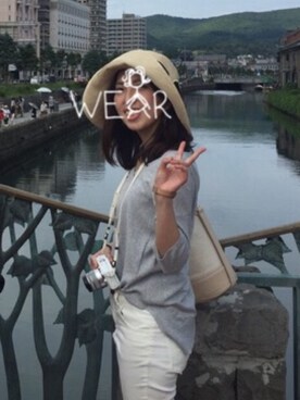 「カメラ女子」｜「アイテム（腕時計）」を使った、morico さん（レディース・158cm）の秋コーディネート