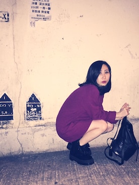「コーディネート」｜「アイテム（ブーティ）」を使った、Sueさん（レディース・154cm）の秋コーディネート