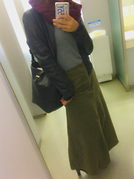 「MOUSSY（マウジー）のアイテム（PC・スマホグッズ/家電）」を使った、みーやんさん（レディース・158cm）の秋コーディネート