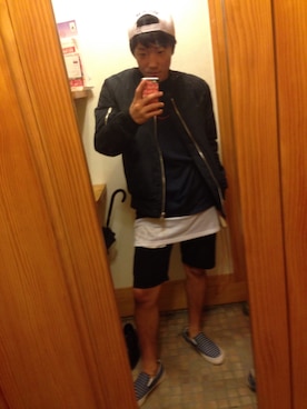 「HBA（フードバイエアー）のアイテム（帽子）」を使った、琉 稀さん（メンズ・167cm）の秋コーディネート