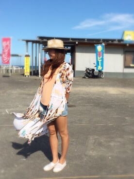 「Planet blue world（プラネットブルーワールド）のアイテム」を使った、aiさん（レディース・160cm）の夏コーディネート