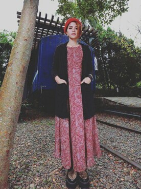 「XXX（マミロ）のアイテム」を使った、Kiara_Wang.雅溱さん（レディース・163cm）の秋コーディネート