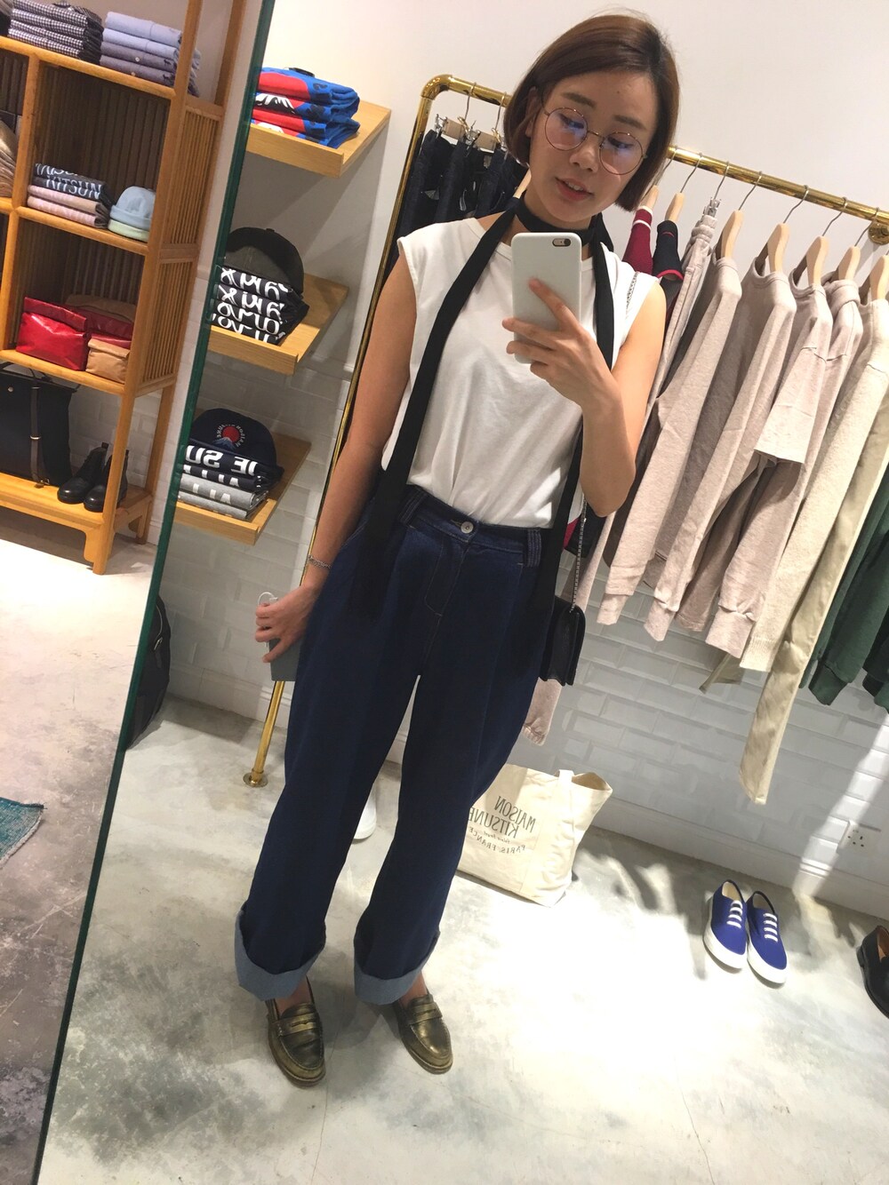 洗練ヴィンテージ*miumiu*デコカーフスキンモカシン 洗練ヴィンテージ*miumiu*デコカーフスキンモカシン