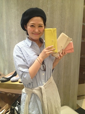 「interstaple（インターステイプル）のアイテム（財布/小物）」を使った、ayakoさん（レディース・155cm）の夏コーディネート