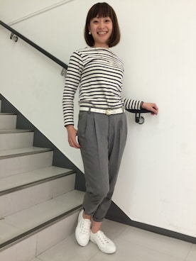 「白いスニーカー」｜ayakoさん（レディース・155cm）の春コーディネート