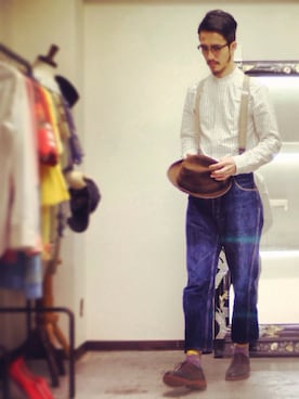 「RRL（ダブル アール エル）のアイテム（トップス）」を使った、m_hosokawaさん（メンズ・180cm）の春コーディネート