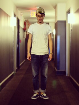 「TENDERLOIN（テンダーロイン）のアイテム」を使った、m_hosokawaさん（メンズ・180cm）の夏コーディネート