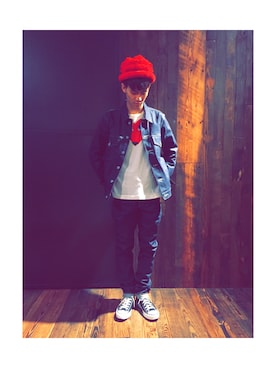 「markaware（マーカウェア）のアイテム（デニムジャケット）」を使った、Tetsuya Ikebeさん（メンズ・173cm）の秋コーディネート