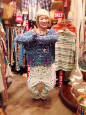 「チャイハネ（チャイハネ）のアイテム（ニット/セーター）」を使った、Masumi Kaihoさん（レディース・160cm）の冬コーディネート
