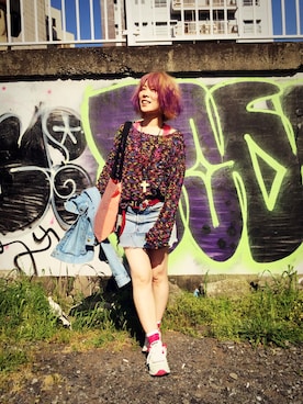 「チャイハネ（チャイハネ）のアイテム（ニット/セーター）」を使った、Masumi Kaihoさん（レディース・160cm）の春コーディネート