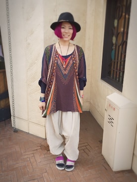 「アイテム（ブレスレット）」を使った、Masumi Kaihoさん（レディース・160cm）の秋コーディネート