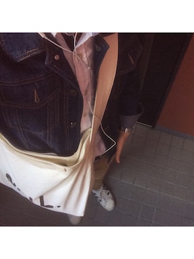 「MHL.」｜「アイテム（デニムジャケット）」を使った、れおさん（メンズ・172cm）の秋コーディネート