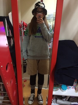 「ROLLING CRADLE（ローリングクレイドル）のアイテム（ハット）」を使った、あゆぽさん（レディース・161cm）の春コーディネート