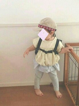 「こども ビームス（コドモビームス）のアイテム（スカート）」を使った、wacoさん（キッズ・80cm）の夏コーディネート