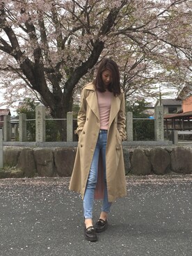 「DRWCYS（ドロシーズ）のフェイクレイヤード ガウントップス（トップス、ピンク系）」を使った、みずきさん（レディース）の夏コーディネート