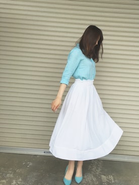 「DRWCYS（ドロシーズ）のアイテム（パンプス）」を使った、みずきさん（レディース・169cm）の夏コーディネート