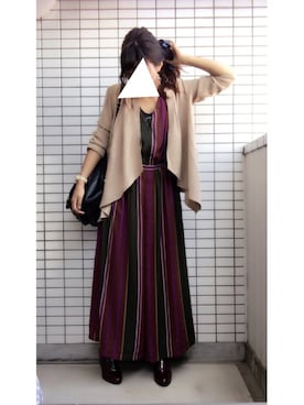 「Bou Jeloud（ブージュルード）のアイテム（テーラードジャケット）」を使った、yukariさん（レディース・157cm）の秋コーディネート