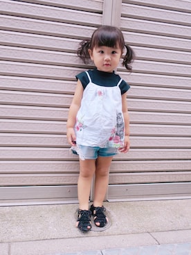 「ドラフトGAP」｜「アイテム（その他）」を使った、uuume＊さん（キッズ・80cm）の夏コーディネート