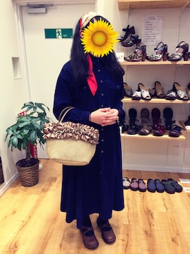 「ネイビーワンピース」｜たわさんさん（レディース・160cm・10代）の春コーディネート