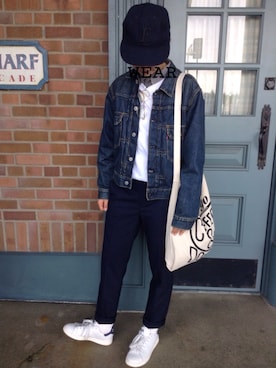 「BEAMS（ビームス）のアイテム（イヤリング）」を使った、y u k a さん（レディース・160cm）の冬コーディネート