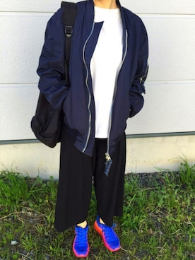 「plage（プラージュ）のアイテム（ブルゾン）」を使った、ma☆さん（レディース・158cm）の春コーディネート