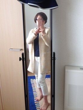 「SHIPS（シップス）のアイテム（ノーカラージャケット）」を使った、narnorさん（レディース・152cm）の春コーディネート