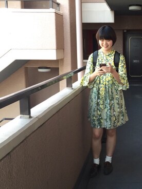 「アイテム（モカシン/デッキシューズ、グリーン系）」を使った、kur さん（レディース・165cm）の秋コーディネート