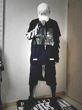 「M.Y.O.B（エム.ワイ.オー.ビー）のアイテム（帽子）」を使った、nyrさん（メンズ・172cm）の夏コーディネート