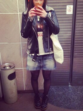 r_nyaさん（レディース・156cm）の春コーディネート