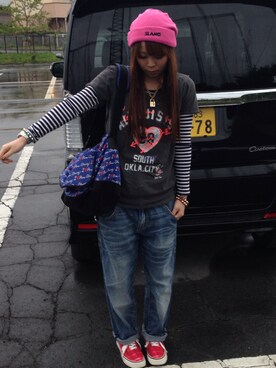 r_nyaさん（レディース・156cm）の春コーディネート