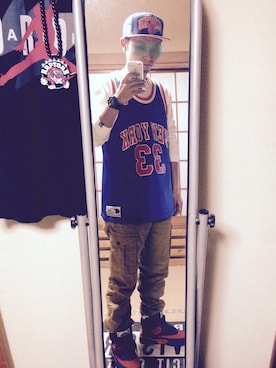 「EWING（ユーイング）のアイテム」を使った、ToMoToShiさん（メンズ・175cm）の夏コーディネート