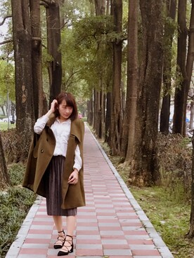 「Marjorie（マージョリー）のアイテム（ジャケット/アウター）」を使った、Sylviaさん（レディース・166cm）の春コーディネート