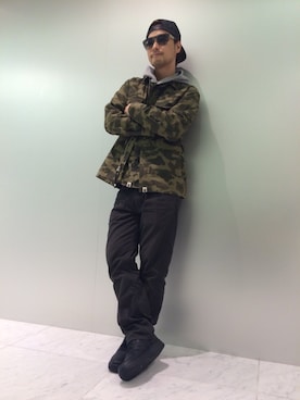 「A BATHING APE（アベイシングエイプ）のアイテム（腕時計）」を使った、藤田 圭介さん（メンズ・172cm）の秋コーディネート