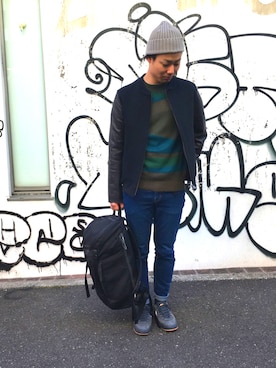 「M.A.M（マム）のアイテム」を使った、kkkanさん（メンズ・172cm）の冬コーディネート