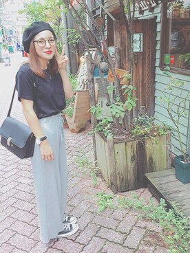 「salut!（サリュ!）のアイテム（帽子）」を使った、おまおさん（レディース・151cm）の秋コーディネート