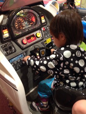 「アイテム（ナイロンジャケット）」を使った、mikanさん（キッズ・100cm）の冬コーディネート