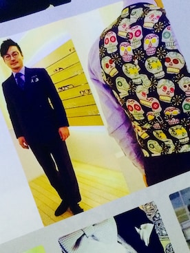「スエードシューズ」｜「アイテム（フォーマルスーツ/小物）」を使った、佐野 亮介さん（メンズ・175cm）の春コーディネート